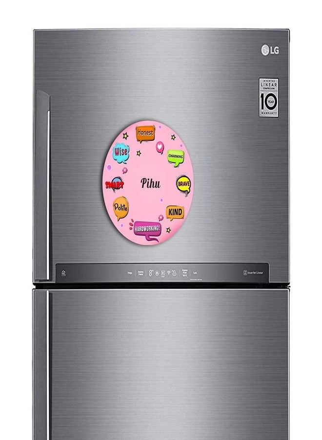 ARTBUG Pihu Name Customizable Stylish Fridge Sticker Magnet - Personality Trait Quotes - Happy Birthday Gift for Friend, Son, Daughter, Kids, Husband, Wife - Image 3